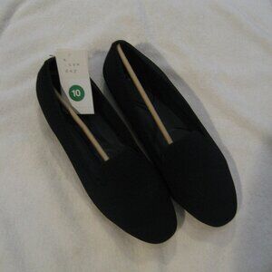Women's Knit Washable Flats A New Day Black Size 10